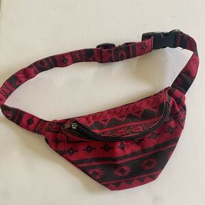 Forever21 Red & Black Aztec Fanny Pack
